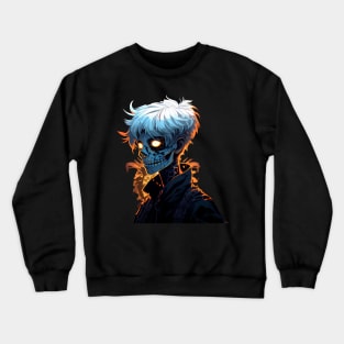 Anime Skeleton - Spooky Halloween Horror Goth Crewneck Sweatshirt